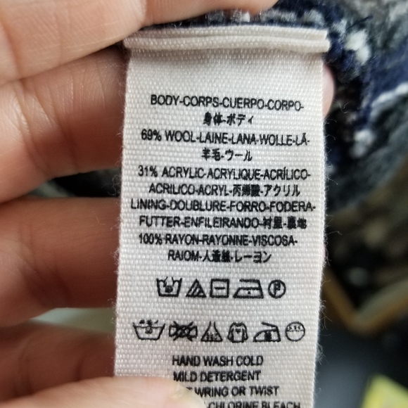 Free People Chevron Wool Blend Bell Sleeve Dress - Picture 8 of 8